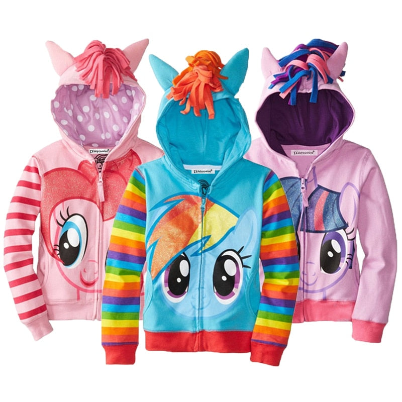 Kids Girls Spring Casual Pony Coats