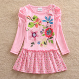 Girls Long Sleeve Spring Autumn New Embroidered Dress 2~8 Years