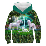 Kid Girls Unicorn Cute Spring Autumn Pony Jacket Hoodie