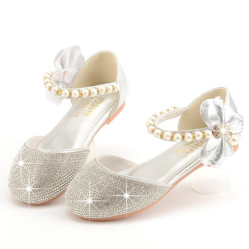 Girls Flat Heels Princess Sandals Dance Fashion Party Shoes