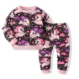 Kid Baby Girls Boys Cartoon Sports Unicorn Suit Long Sleeve Spring Pajamas