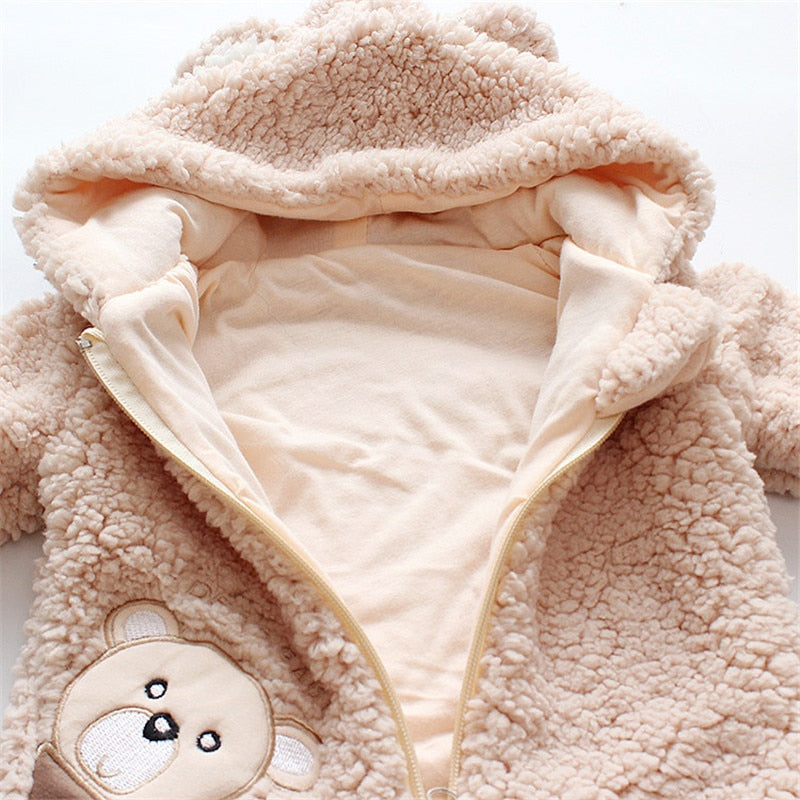 New Autumn and Winter Baby Romper Trendy Bear Design Long-sleeve Jumpsuit