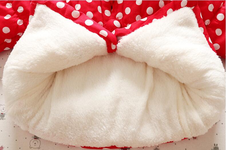 Baby Girl Outerwear Winter Cute Rabbit Jacket Thick Cotton-Padded Coat