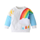 Toddler Kids Boys Girls Sweatshirt Fashion Rainbow Hoodie
