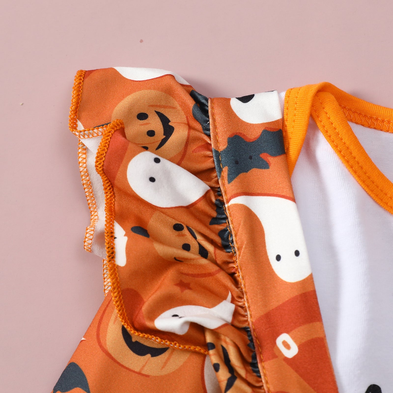 0-18M Baby Girl Halloween Printed Long Sleeve 2 Pcs Sets
