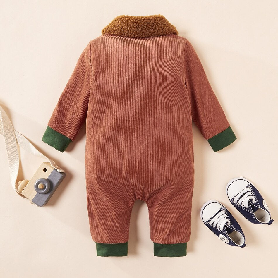 New Winter Baby Stylish Solid Jumpsuits for Baby Boy Clothes