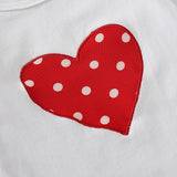 Infant Newborn Girls Set Long Sleeve Heart Print Valentine Sets 3 Pcs
