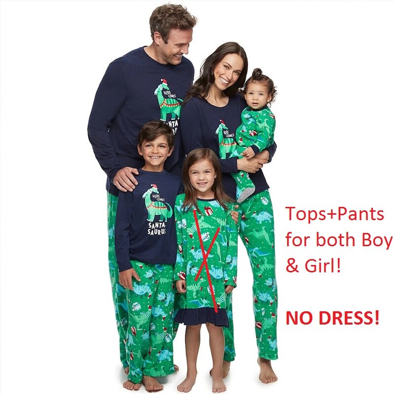Christmas Pajamas Family Matching Outfits Father Mother Kids Sleepwear