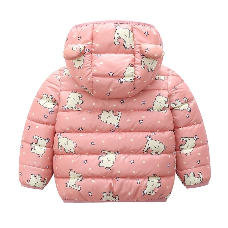 Winter Baby Toddler Animal Dinosaur Pattern Polka Dots Stars Print Coat