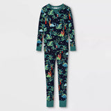Christmas Dinosaur Long Sleeve Sleepwear Pajamas Family Matching