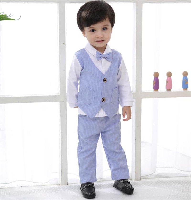 Boys Kids Set Toddler Boy Birthday Wedding Gentleman Formal 3Pcs Outfits