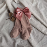 Kid Baby Girls Autumn Big Bow Knee High Long Soft Cute Sock