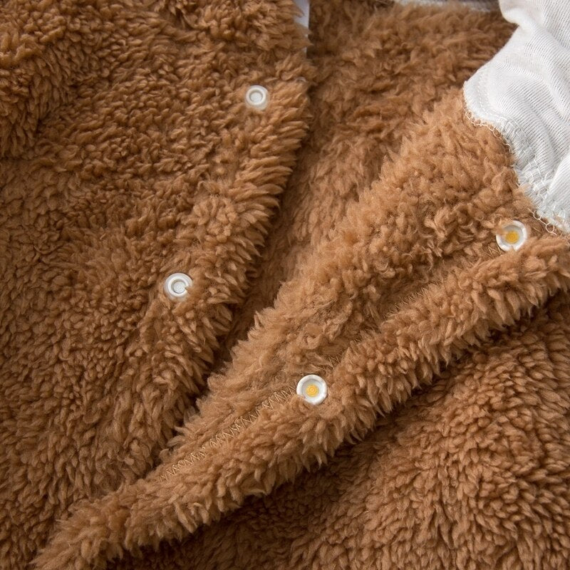 Spring Baby Animal Elk Fleece Jumpsuit Romper for Baby Boy Clothes