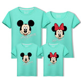 Family Matching Outfit Mickey Minnie Mouse Summer T-Shirt Tops