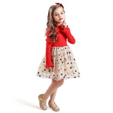 Girls Dresses Holiday Casual Knitted Mesh Tutu Dresses 2-8 Years