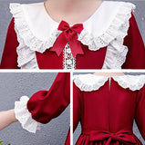 Girls  Kids Party Lolita Princess Elegant Christmas Dress 5-12 Years