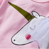 Kid Baby Girls Unicorn Tutu Short Sleeve 2pcs Set