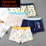 Kid Boys Boxer Underpants Panties Cozy Cartoon Underwear 2pcs/set
