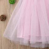 Flower Girl Pageant Pink Lace Floral Princess Birthday Tutu Bridesmaid Formal Dresses 1-7Years - honeylives