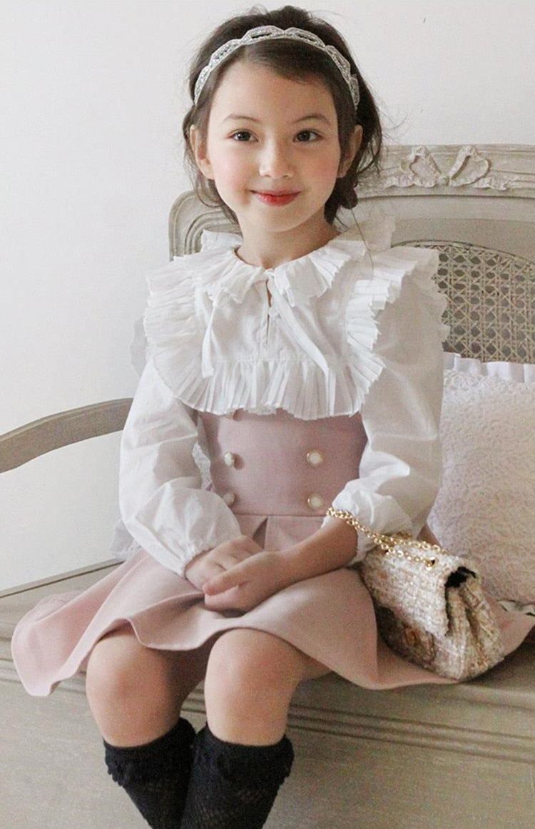 1Y-8Y Kid Baby Girls Elegant Lace Dress 2 Pcs Set