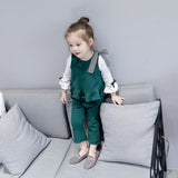 Girls Spring Autumn Tops Micro-lace Slim Bottoms Solid Color 1-6 Years