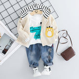 Kid Baby Boy Clothing Sets Cartoon Fashion Suit 3 Pcs 1-4 Y