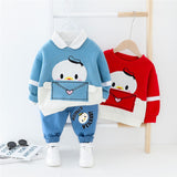 Toddler Baby Girls Boys Cartoon Long Sleeve 2 Pcs Outfits Sets