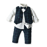 Kids Boys Formal Suits Gentleman Outfits 3Pcs Set