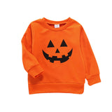 1-6T Halloween Cartoon Print Kids Baby Boys Autumn Winter Sweatshirts