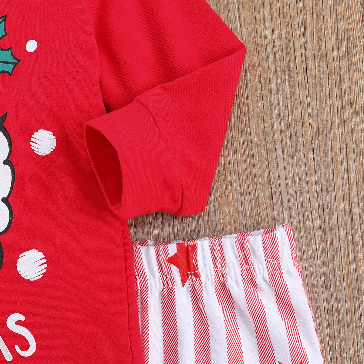 Kid Christmas Pajamas Set Santa Claus Long Sleeve Pullovers Pajamas