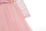 Girl Dresses Luxury Party First Communion Bow Ribbon Princess Dresses 3-12 Years