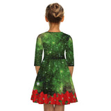 Mom And Daughter Christmas Dress Family Matching Parent-child Printed Dress