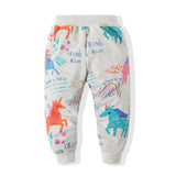 Kid Baby Girls Boys Cartoon Sports Unicorn Suit Long Sleeve Spring Pajamas