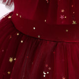 Kid Girl Princess Tulle Star Sequins Flower Teens Formal Wedding Pageant Dresses