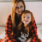 Family Christmas Matching Pajamas Kids Parents Nightwear Outfits