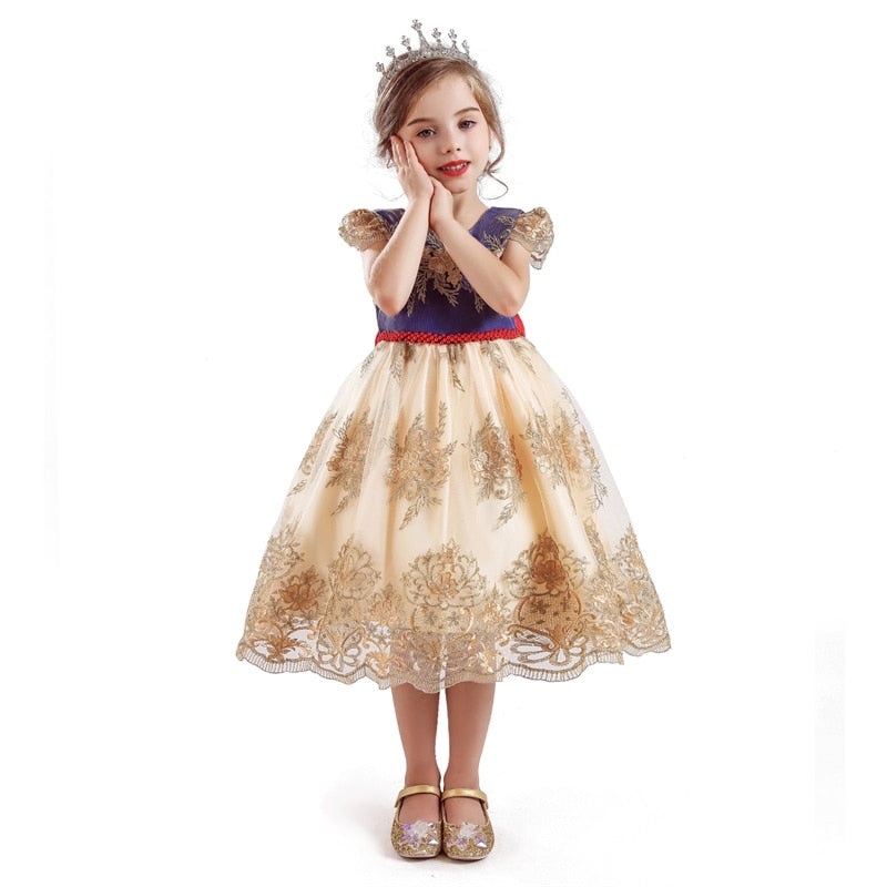 Girls Halloween Costume vestid Dresses New Year Party Clothes 4-10T - honeylives