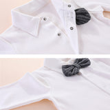 Kid Baby Boy Tuxedo Spring Cotton Suit 3 Pcs Sets