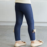 Kids Girl Trousers Pants Thick Warm Winter Spring Jean Leggings
