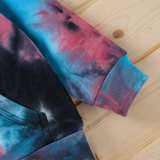 Boy Hooded Long Sleeve Tie Dye Fashion Suits 2 Pcs Sets