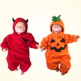 0-18M Infant Baby Halloween Long Sleeve Little Pumpkin Festival Rompers