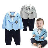 Baby Boy Gentleman Romper Bodysuit Party Suit 2 Pcs Outfit 0-24M