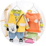 Kids Clothes  Boys and Girls Suits Long Sleeve Korean Style 3 Pcs Set 0-4 Years