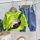 Kids Baby Boys Costume Cartoon Bear Tracksuit Sets 2 Pcs