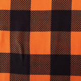 1-5T Kids Baby Girl Halloween Pumpkin Plaid Outfit Overall 2 Pcs Sets