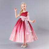 Kid Girl Princess Teenager Wedding Party Bow Graduation Dresses