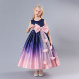 Kid Girl Princess Teenager Wedding Party Bow Graduation Dresses