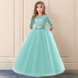 Kid Girls Long Dress Princess Prom Gowns Wedding Party Dresses