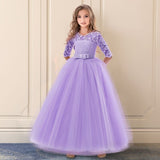 Kid Girls Long Dress Princess Prom Gowns Wedding Party Dresses