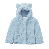 Kids Jacket Winter Warm Fleece Hooded Teddy Bear Coat Outerwear