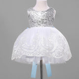 Girls Lace Flower Wedding Pageant Formal Sequin Dresses 1-10T